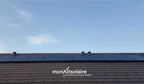 Installation du kit solaire autoconsommation sur tuiles plates 3 kW